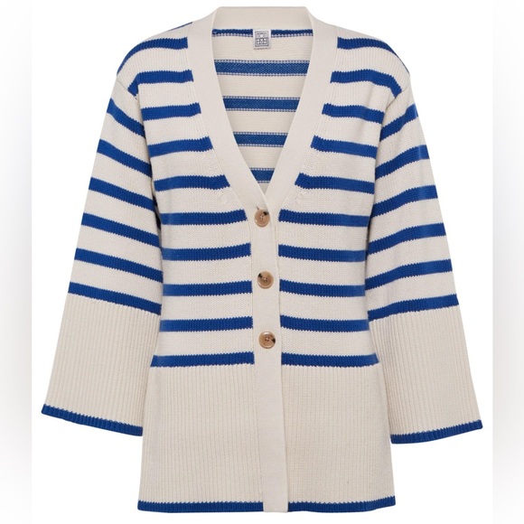 TOTEME
Women's Blue Signature Striped Cardigan - Picture 3 of 6